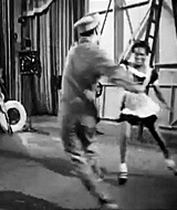 theladybadass:  Frances “Mickey” Jones (with William Downes in uniform) Norma Miller (with Billy Ricker in chef’s hat) Willa Mae Ricker (with Al Minns in white coat) Ann Johnson (with Frankie Manning in overalls)  1941 film Hellzapoppin’ 