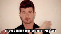 thepagesage:  theaccidentalradical:  Robin Thicke is a big DICK  I don’t usually