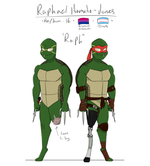 Yay! Raph is done! Next is his timeline then finally Mikey baby.