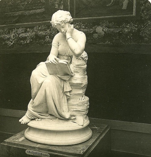 Chartrousse sculpture  Paris Museum Luxembourg  Old NPG Stereo Photo circa 1900 