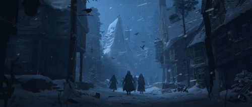 theartofmany:  Artist:  Rado MarkovicTitle:  Death march“Personal project I have been working on for some time now. It started like blender learning project but it expanded really quickly Because I am a fan of Harry Potter world and especially the dark