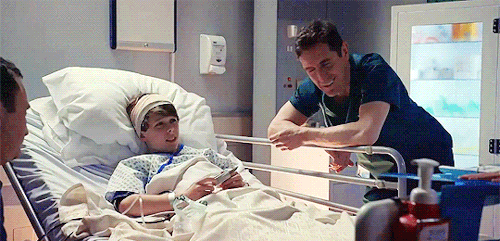 prydon: Holby City 20x03 - There By the Grace of…  Cheap shot!   You snooze, you lo