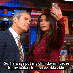 bricesander:  Kim Kardashian teaches Andy Cohen the art of the selfie. 