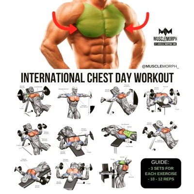 Chest/tricep workout! 300 reps with 10 minutes of... - Tumbex