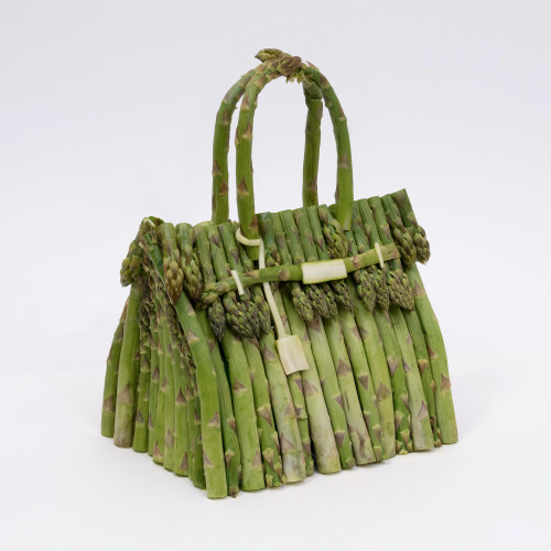 Asparagus, Cucumbers, And Cabbage Leaves Take A Fresh Twist On The Iconic Herms Birkin Bag