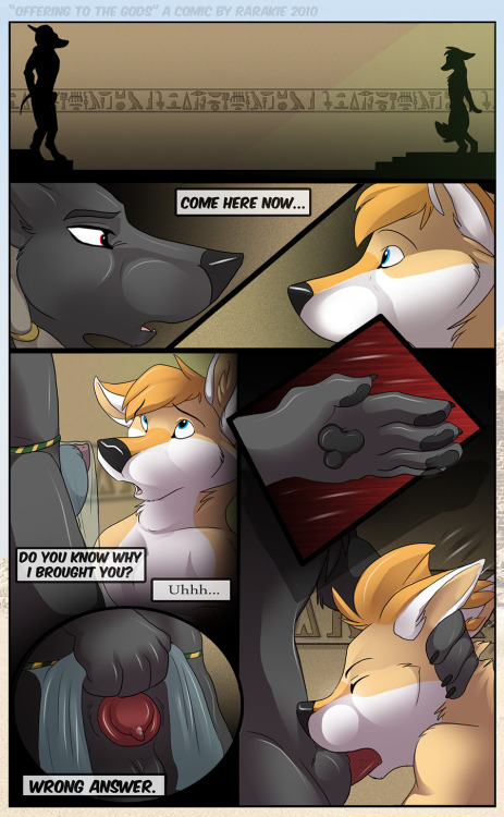 gayestfurryblog:  Offering to the gods by Rarakje  Anubis requested by