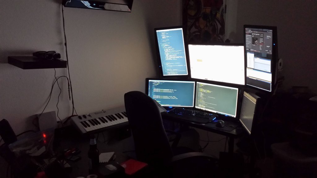 scificity:  My desk is looking really cyberpunk these days.