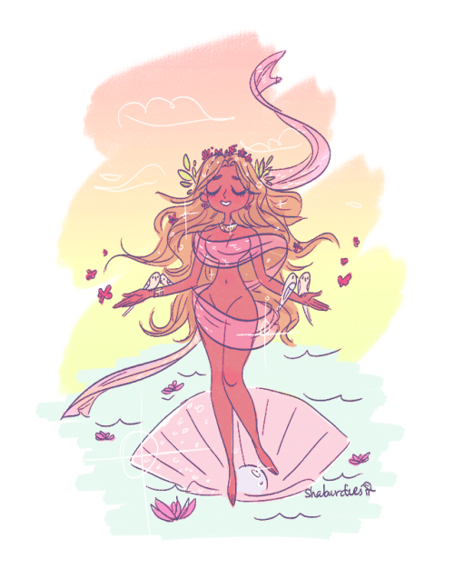 shaburdies:aphrodite for sketch_dailies. inspired by beyonce! she is a goddess.