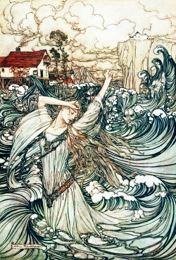 syobanne: Illustration by Arthur Rackham, from Undine, by De La Motte Fouqué, London, 1909. (via) 