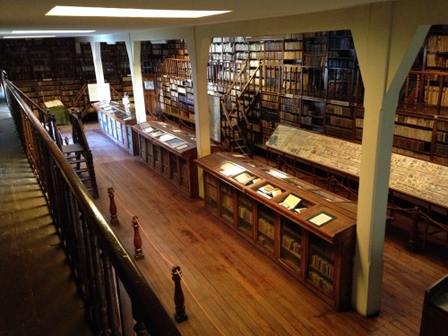 Two views of the library