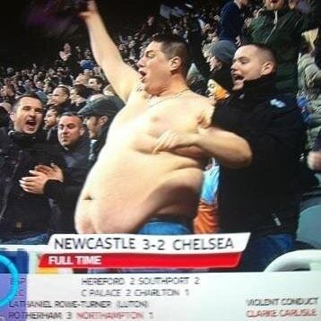 gutwatch:There’s always one fat football fan who loves getting their shirt off…. Thank 