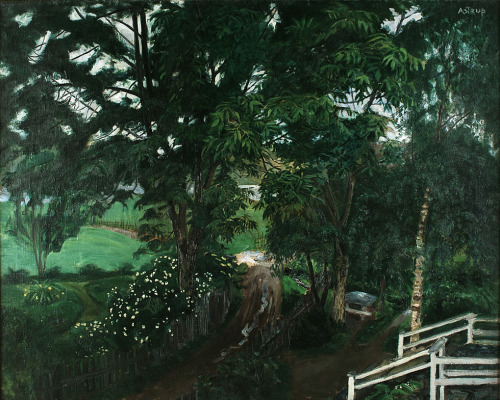 fleurdulys:Rainy Atmosphere Under the Trees - Nikolai Astrup