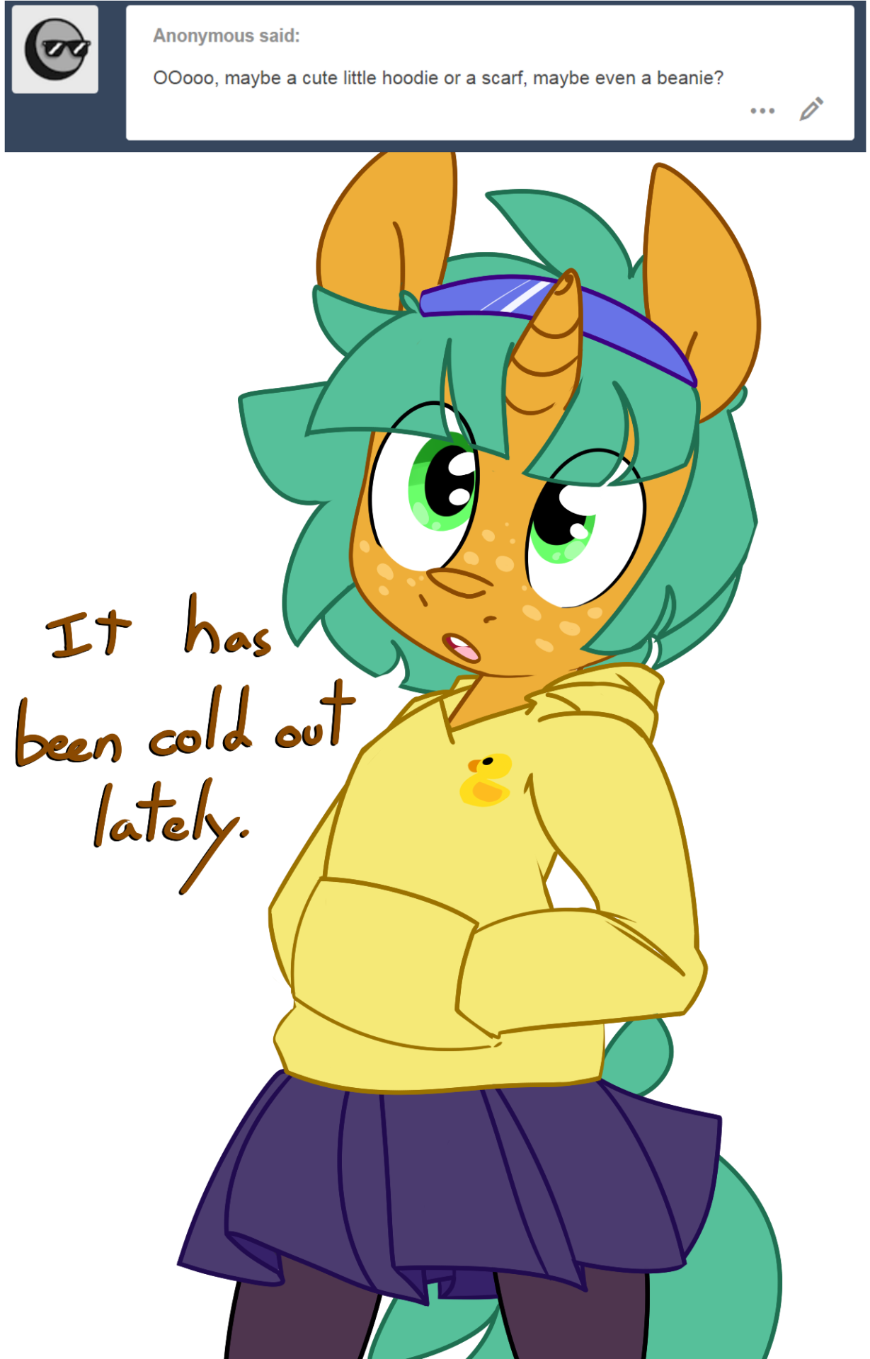 ask-glittershell: Should Glitter wear one of these outfits on the date?   Or maybe