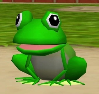 lowpolyanimals:Frog from Chibi-Robo! Plug Into Adventure!  Not a thought behind those eyes.