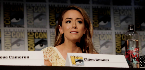 Chloe Bennet during the Marvel Rising panel @ SDCC 2018 (x)