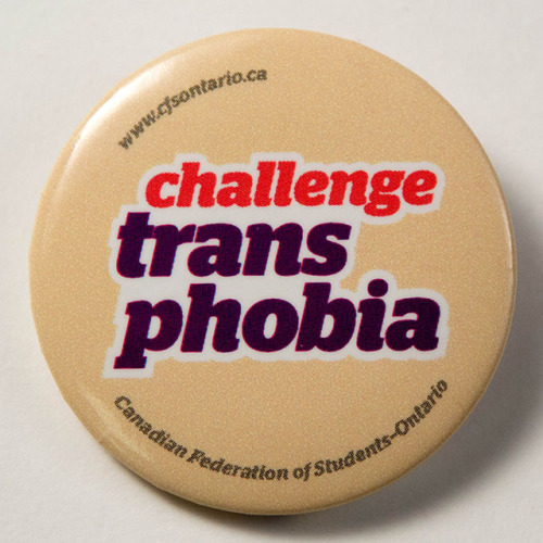 Part 2: A collection of trans+queer buttons found on the website for the Canadian Lesbian and Gay Ar