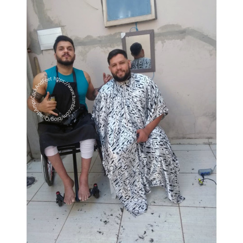 Paraplegic barber!