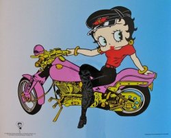 retrogasm:  Betty Boop on a motorcycle animation