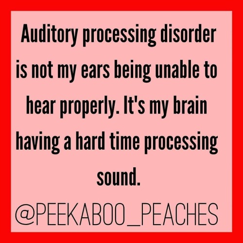 Posted @withregram • @peekaboo_peaches So many people mistaken auditory processing disorder to be an