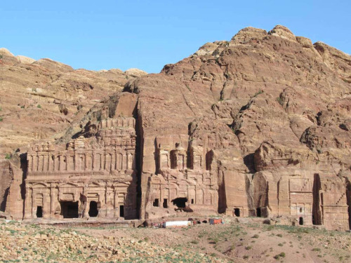 Royal Tombs (Petra, Jordan).From left to right, the tombsinclude the Palace Tomb, Corinthian Tomb an