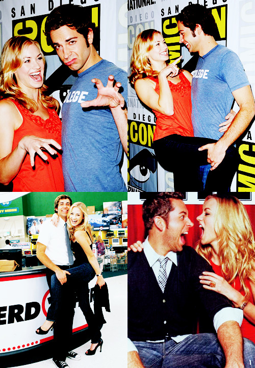 zachary levi + yvonne strahovski being adorable...