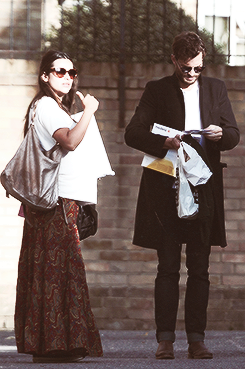 fiftyshadesofgreydaily:  Jamie with his wife in London 