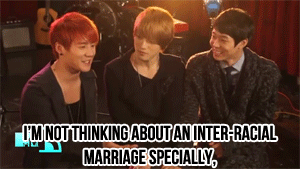 b2nguk-deactivated20150201:  JYJ asked about their view on inter-racial relationships… 