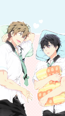 kenmai:  “you understand each other on a much deeper level. or rather, it’s like your hearts are connected”makoharu wallpapers requested by anonymous ~  ♡    