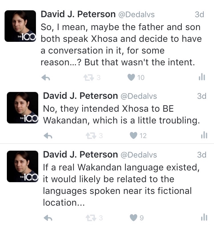 dedalvs:  My thoughts on using the real South African language Xhosa as the fictional