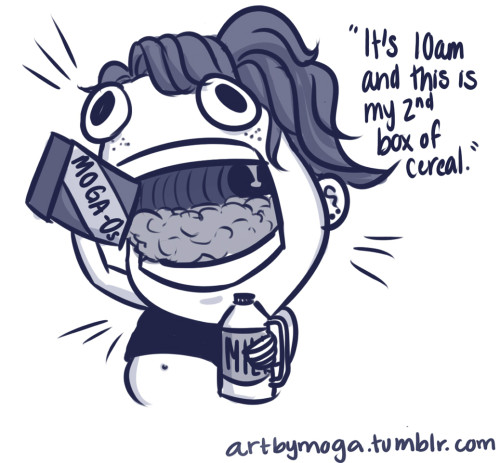 lotrlockedwhovian: artbymoga: I have this weird thing where I don’t feel hungry until I am abs