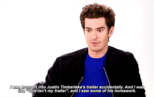 evanschristopher:“So this is a weird story, and I probably shouldn’t say this”. Andrew Garfield &