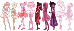funkgamut:  Pink Pearls! from left to right: