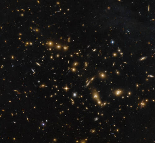 A galaxy cluster, or cluster of galaxies, is a structure that consists of anywhere from hundreds to 