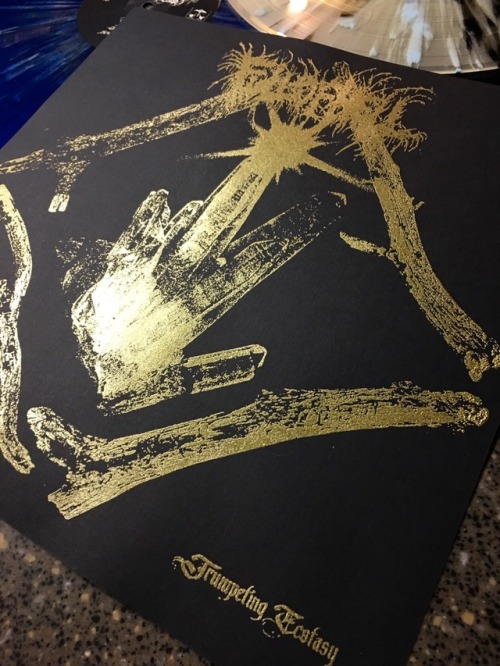 The “Golden Light” Edition of Trumpeting Ecstasy. Hand numbered and hand screen printed 