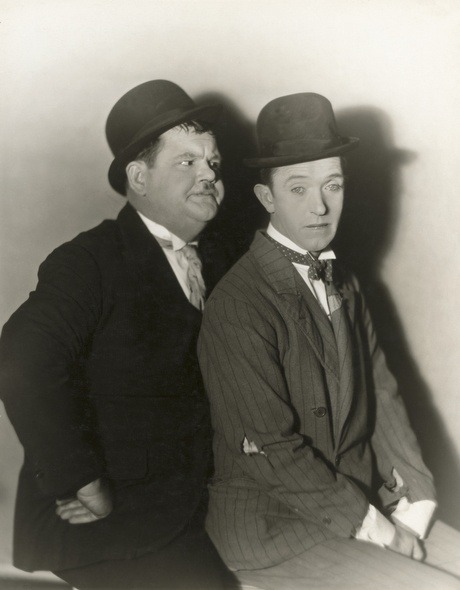 indypendent-thinking:  Stan Laurel and Oliver Hardy in 1925. (Lansing Brown) (via