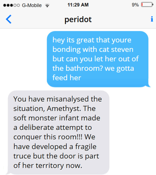 Peridot has called the police on Cat Steven five times