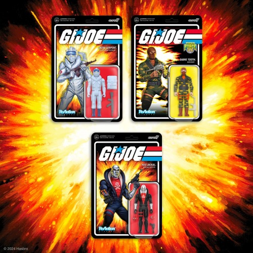 G.I. Joe ReAction Figures Wave 8 from @super7 are up for order.
Sabre Tooth, Cobra Snow Serpent, And Red Jackal (Vac Metallized)
US ➡️ https://amzn.to/3JxKLe0
S7 ➡️ https://bit.ly/GIJOEw8
🔗INSTA USERS, head to our bio and click on social links such...