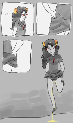 alphaghost:   Anonymous said:ghost Aradia just not giving a shit when and where she pisses and is basically just ‘oh well would you look at that where did that come from’ 