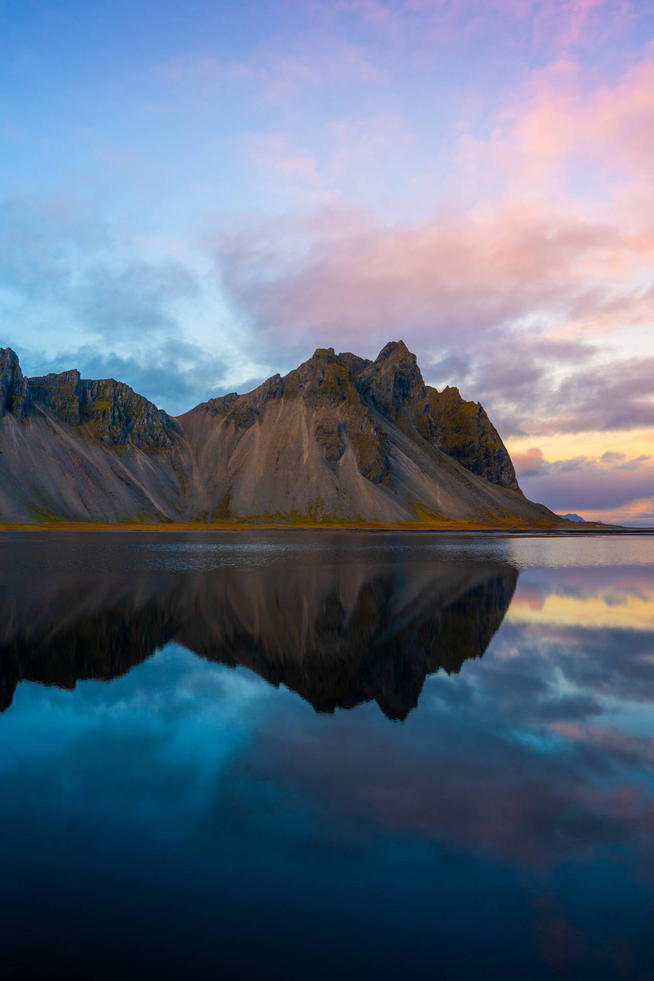Sunset reflections at Stokksnes, Iceland [OC][5105x7654] by @explorerhans #earth#images#earth pictures #I love earth  #earth is awesome