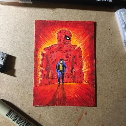 Spider-Man no more cover sketch card drawing#dccomics #spiderman #coverart #watercolor #inked #ske