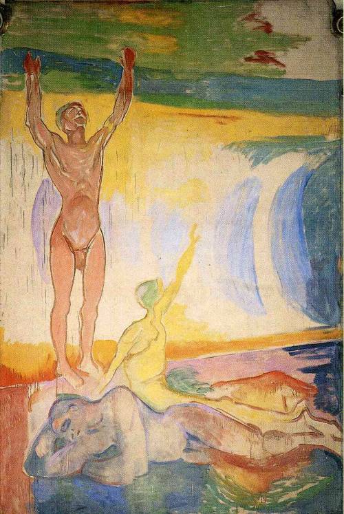 artist-munch:Awakening Men, 1916, Edvard MunchMedium: oil,canvas
