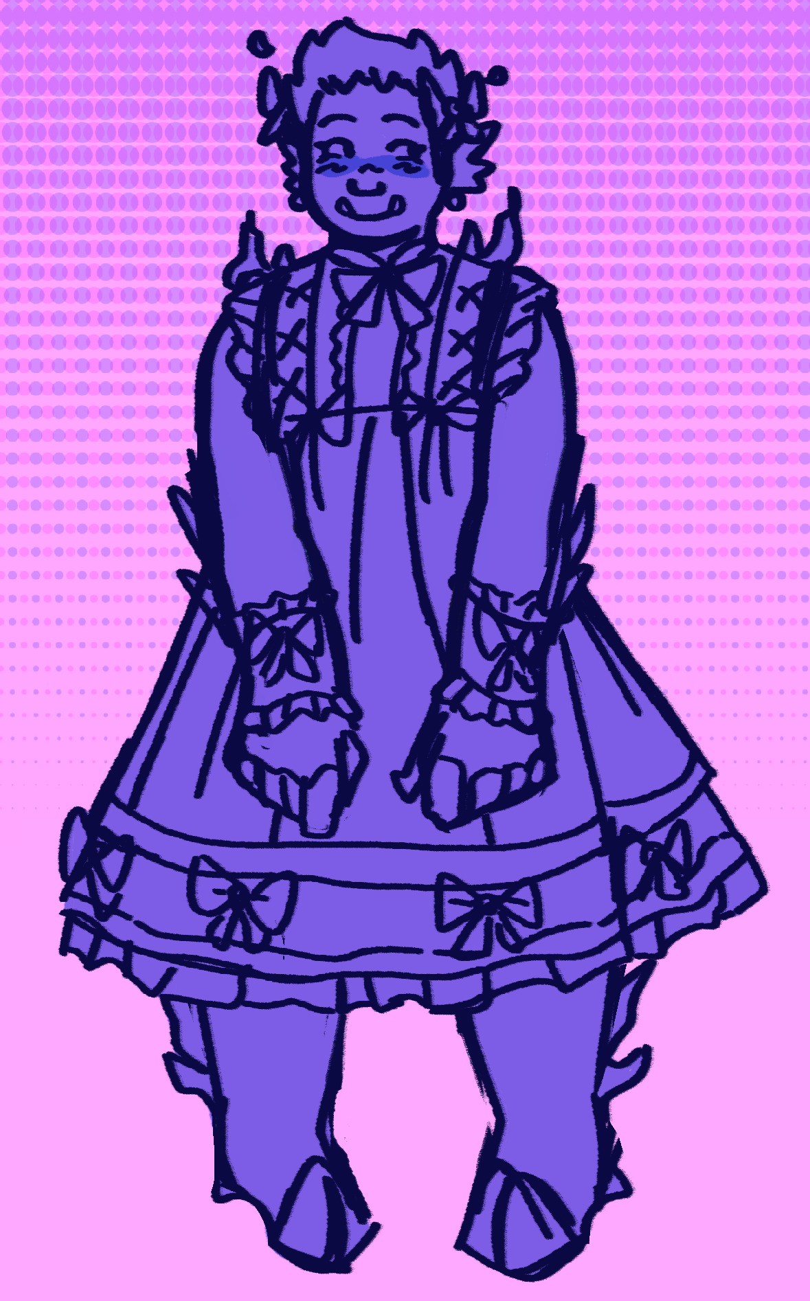 6/12/2023 i like drawing her in cute clothes...