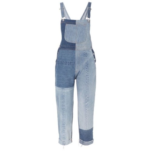 Re/Done Women&rsquo;s Seamed Denim Overalls ❤ liked on Polyvore (see more jump suits)