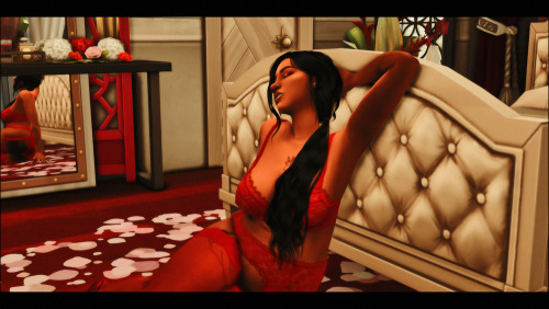 oatmilk-sims:Don’t wanna wait on itTonight, I wanna get nasty Honey wearing the Boudoir collection b