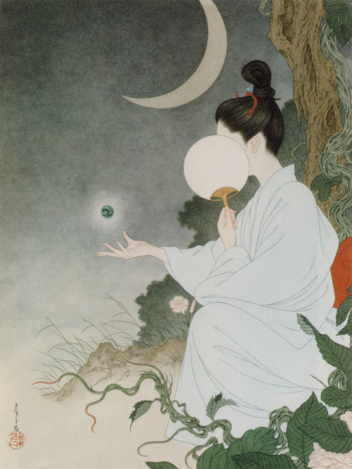 crystalline-aesthetics:  Takato Yamamoto Illustrations from Grass Labyrinth by Kyōka Izumik 