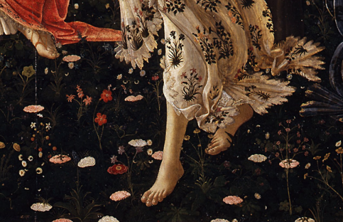 renaissance-art:Details from Botticelli’s Primavera