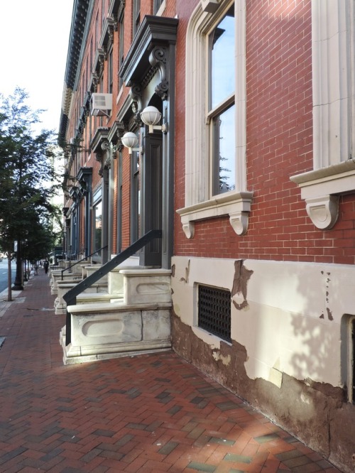 Marble Stoops, near Mt. Vernon Square, Baltimore, 2014.The marble stoop is a trademark of Baltimore 