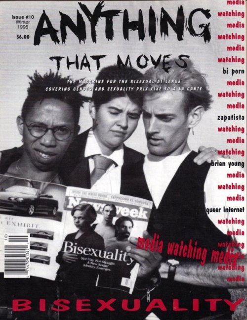 verilybitchie: Some of the iconic covers of bisexual magazine Anything That Moves (via bi histo