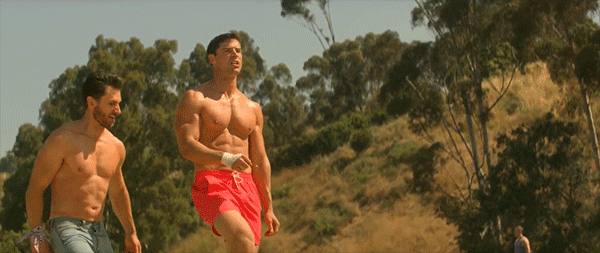 hotmal3celebrities:  Derek Wilson and Kevin Caliber In Future Man.