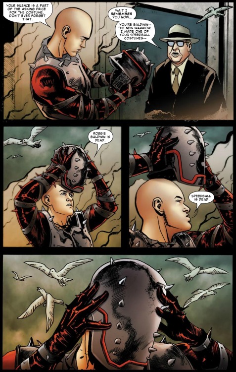 zemo: panels-of-interest:Speedball becomes Penance. [from Front Line (2006) #10]Always thought t